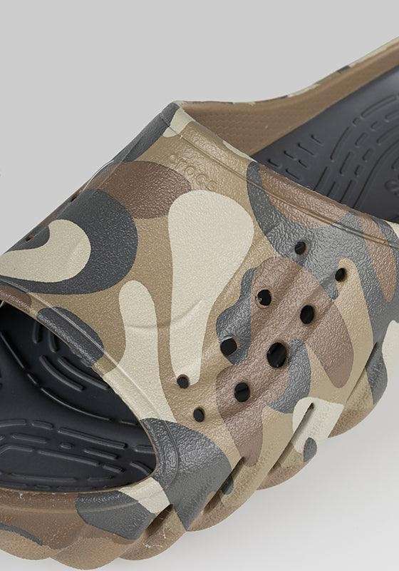 Чоловічі шльопанці Crocs Echo Camo Redux Slide Charcoal — фото 7