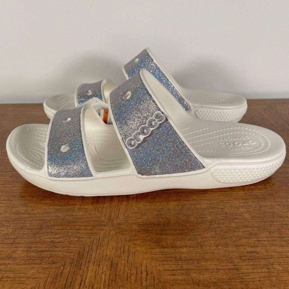 Жіночі шльопанці Crocs Classic Glitter Sandal Multi — фото 2