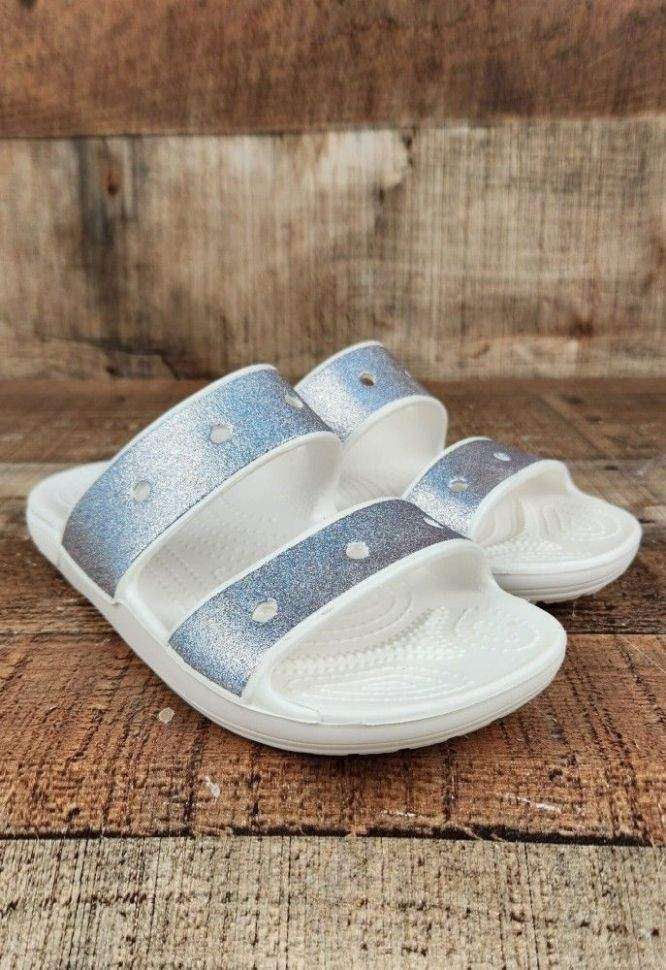 Жіночі шльопанці Crocs Classic Glitter Sandal Multi — фото 13