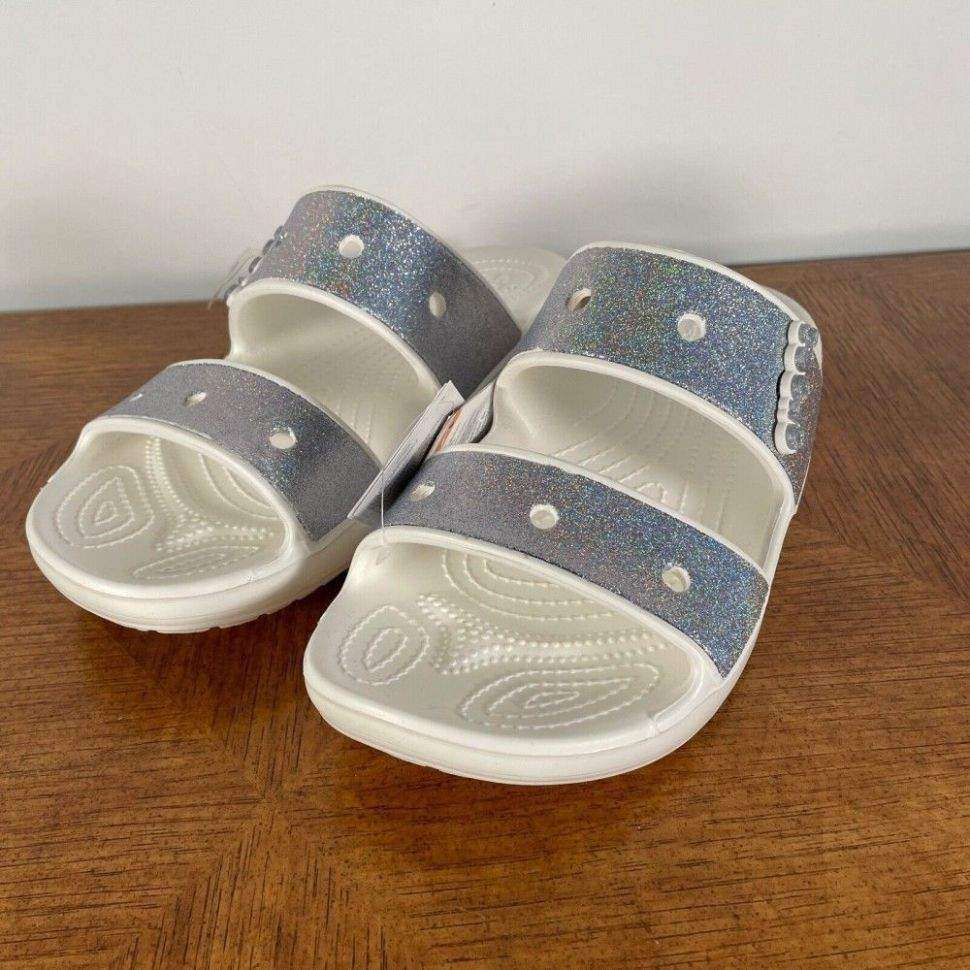 Жіночі шльопанці Crocs Classic Glitter Sandal Multi — фото 3