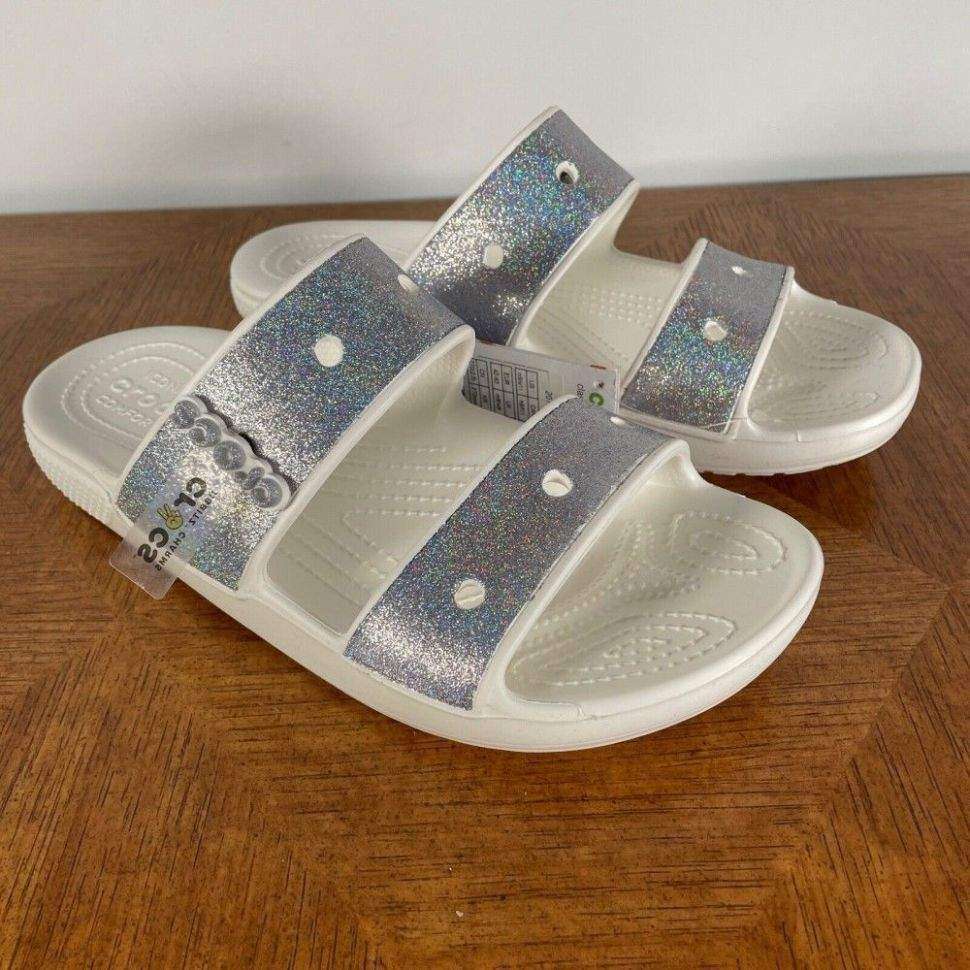 Жіночі шльопанці Crocs Classic Glitter Sandal Multi — фото 5