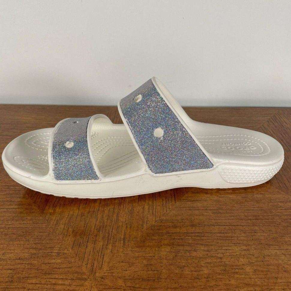 Жіночі шльопанці Crocs Classic Glitter Sandal Multi — фото 7