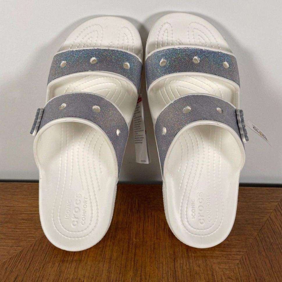 Жіночі шльопанці Crocs Classic Glitter Sandal Multi — фото 8