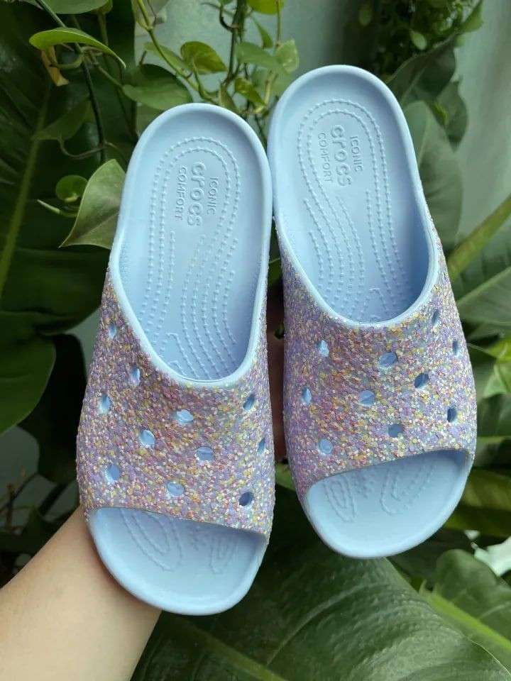 Шльопанці Crocs Classic Platform Slide Blue Calcite / Multi — фото 3