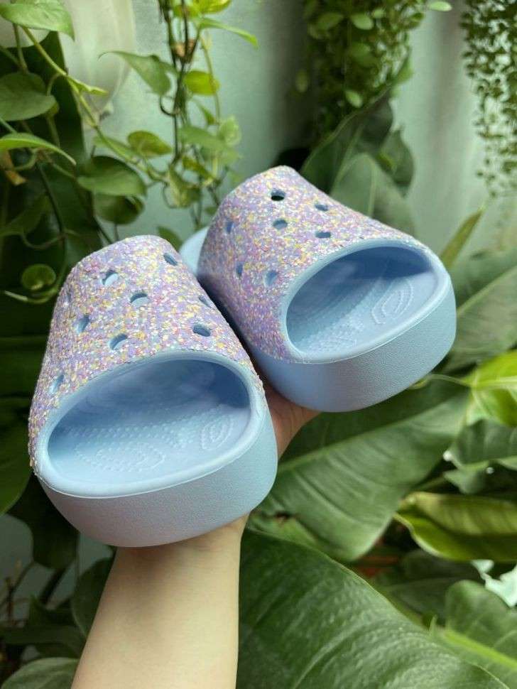 Шльопанці Crocs Classic Platform Slide Blue Calcite / Multi — фото 4