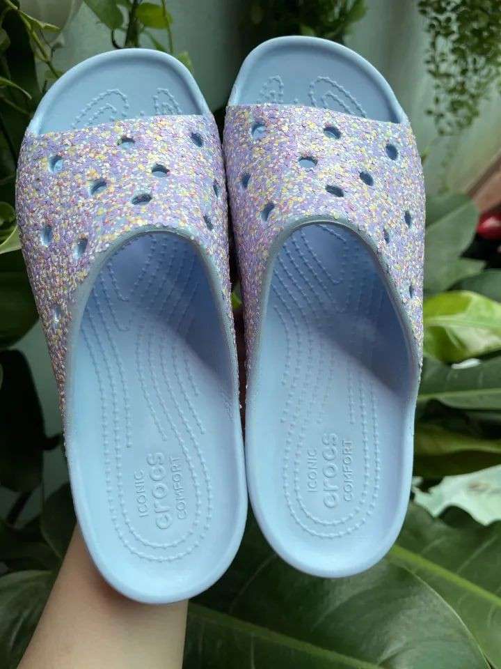 Шльопанці Crocs Classic Platform Slide Blue Calcite / Multi — фото 5