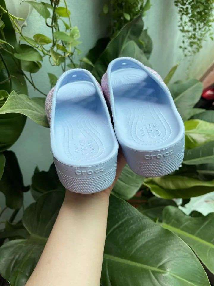 Шльопанці Crocs Classic Platform Slide Blue Calcite / Multi — фото 6
