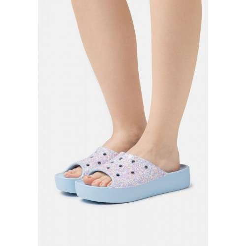 Шльопанці Crocs Classic Platform Slide Blue Calcite / Multi — фото 8