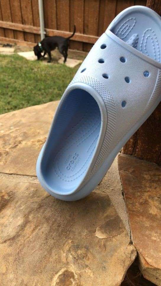 Жіночі шльопанці Crocs Classic Crush Platform Blue Calcite — фото 3
