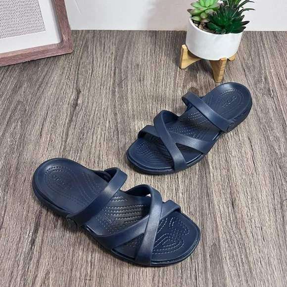 Жіночі сандалі Crocs Meleen Crossband Sandal Navy — фото 13