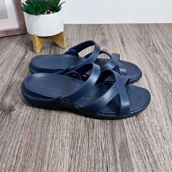 Жіночі сандалі Crocs Meleen Crossband Sandal Navy — фото 6