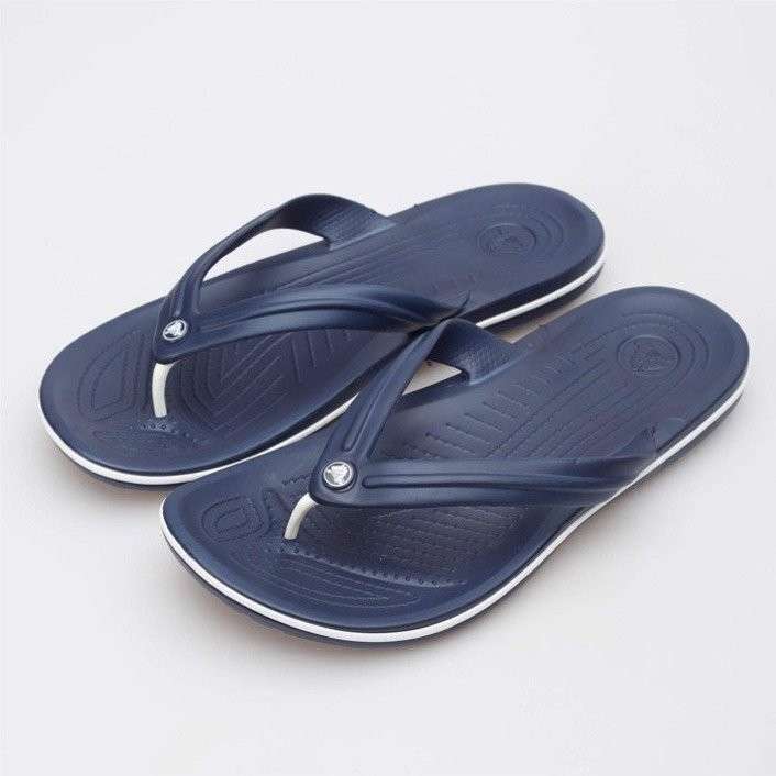 Чоловічі в'єтнамки Crocs Crocband Flip Navy/White — фото 4