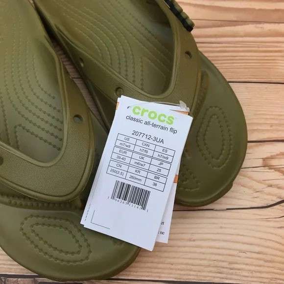 Чоловічі в'єтнамки Crocs All-Terrain Flip Aloe Green — фото 15