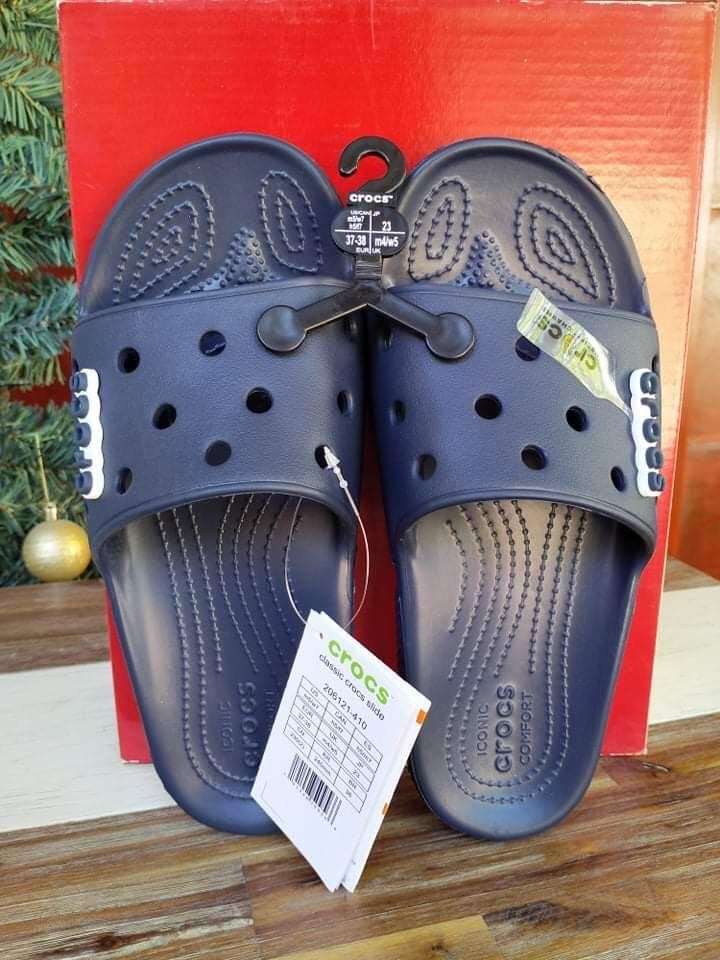 Чоловічі в'єтнамки Crocs Classic Slide Blue Navy — фото 2