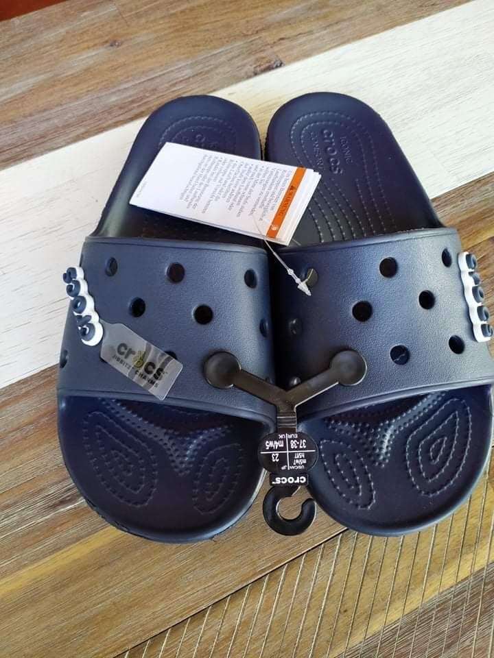 Чоловічі в'єтнамки Crocs Classic Slide Blue Navy — фото 5