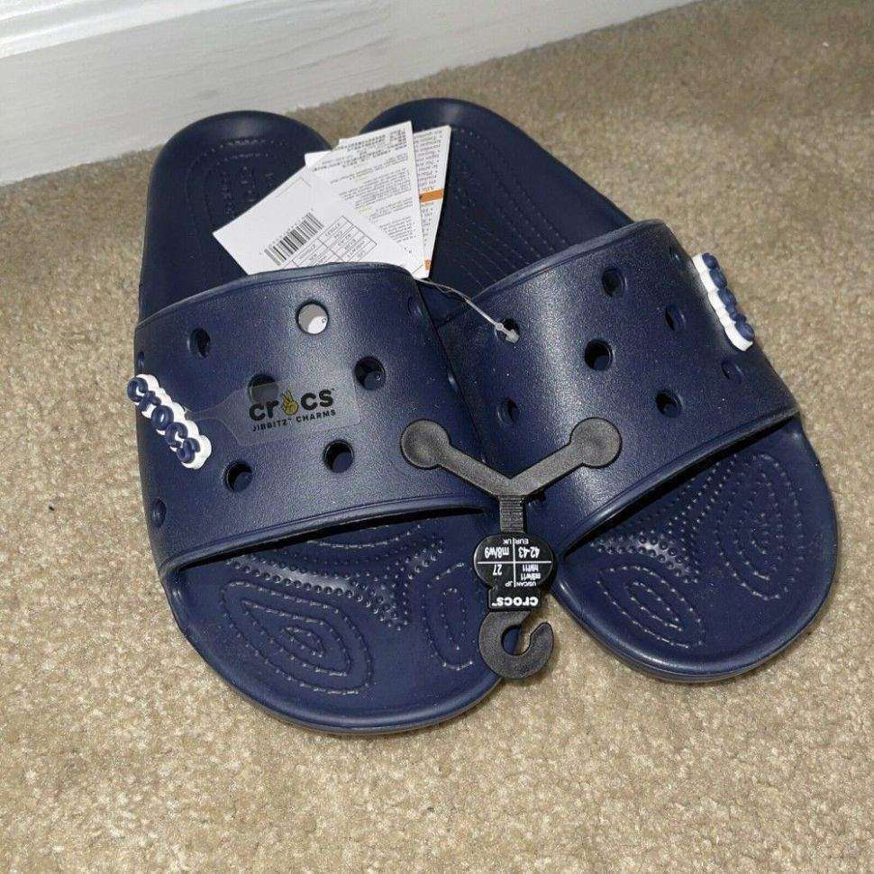 Чоловічі в'єтнамки Crocs Classic Slide Blue Navy — фото 10