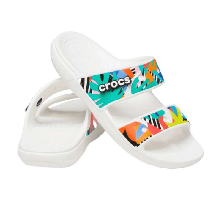 Чоловічі шльопанці Crocs Classic Retro Resort Sandal Wooden White multi — фото 14