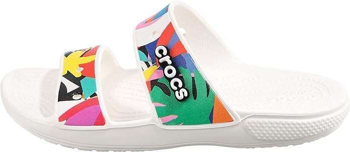 Чоловічі шльопанці Crocs Classic Retro Resort Sandal Wooden White multi — фото 8