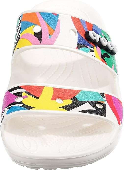 Чоловічі шльопанці Crocs Classic Retro Resort Sandal Wooden White multi — фото 9