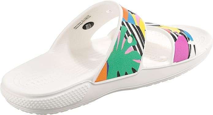 Чоловічі шльопанці Crocs Classic Retro Resort Sandal Wooden White multi — фото 10