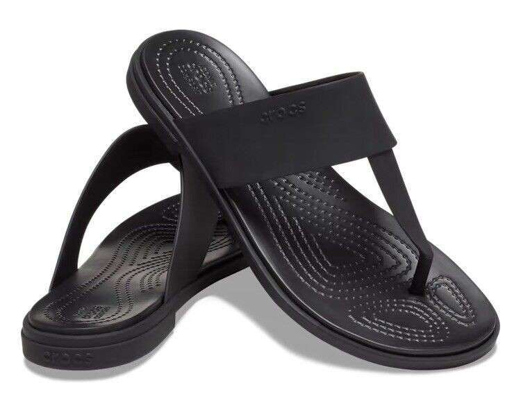 Жіночі в'єтнамки Crocs Tulum Flip Black/Black. — фото 1