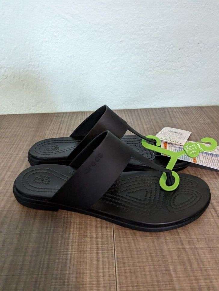 Жіночі в'єтнамки Crocs Tulum Flip Black/Black. — фото 3