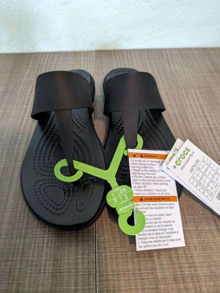 Жіночі в'єтнамки Crocs Tulum Flip Black/Black. — фото 5