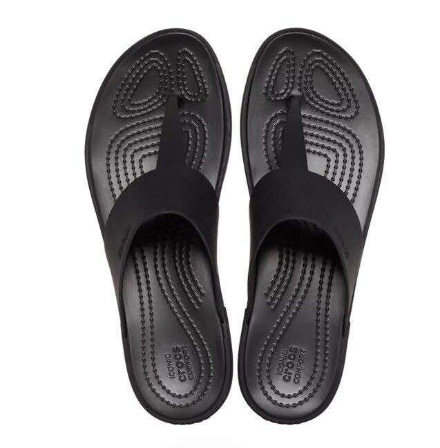 Жіночі в'єтнамки Crocs Tulum Flip Black/Black. — фото 7