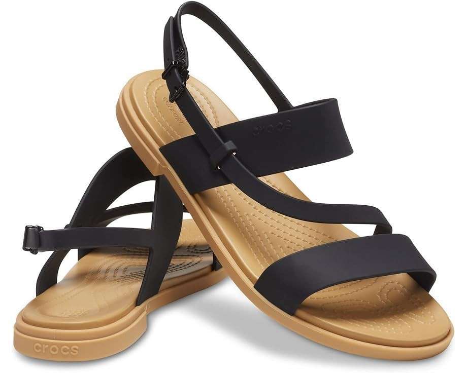 Жіночі Сандалі Crocs Tulum Strappy Black / Mushroom