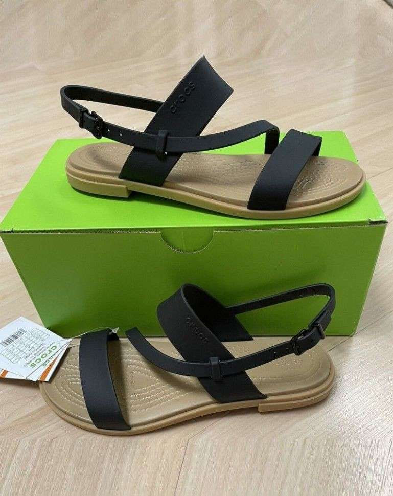 Жіночі Сандалі Crocs Tulum Strappy Black / Mushroom — фото 6
