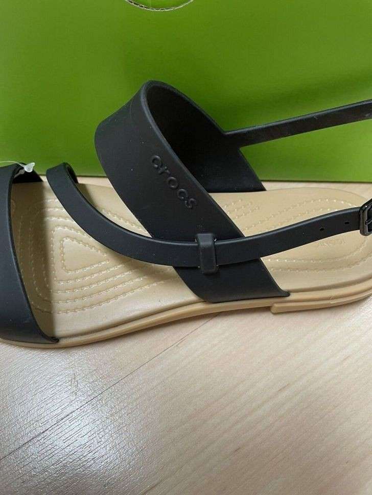 Жіночі Сандалі Crocs Tulum Strappy Black / Mushroom — фото 9