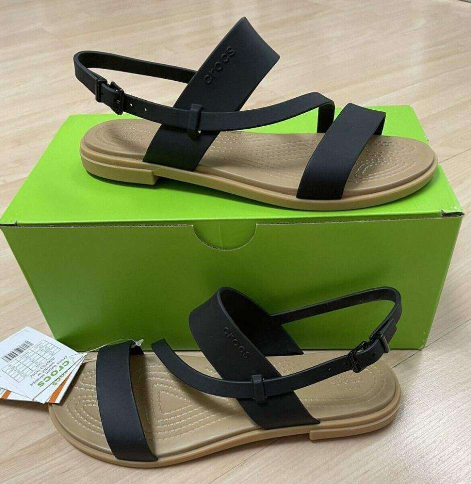 Жіночі Сандалі Crocs Tulum Strappy Black / Mushroom — фото 10