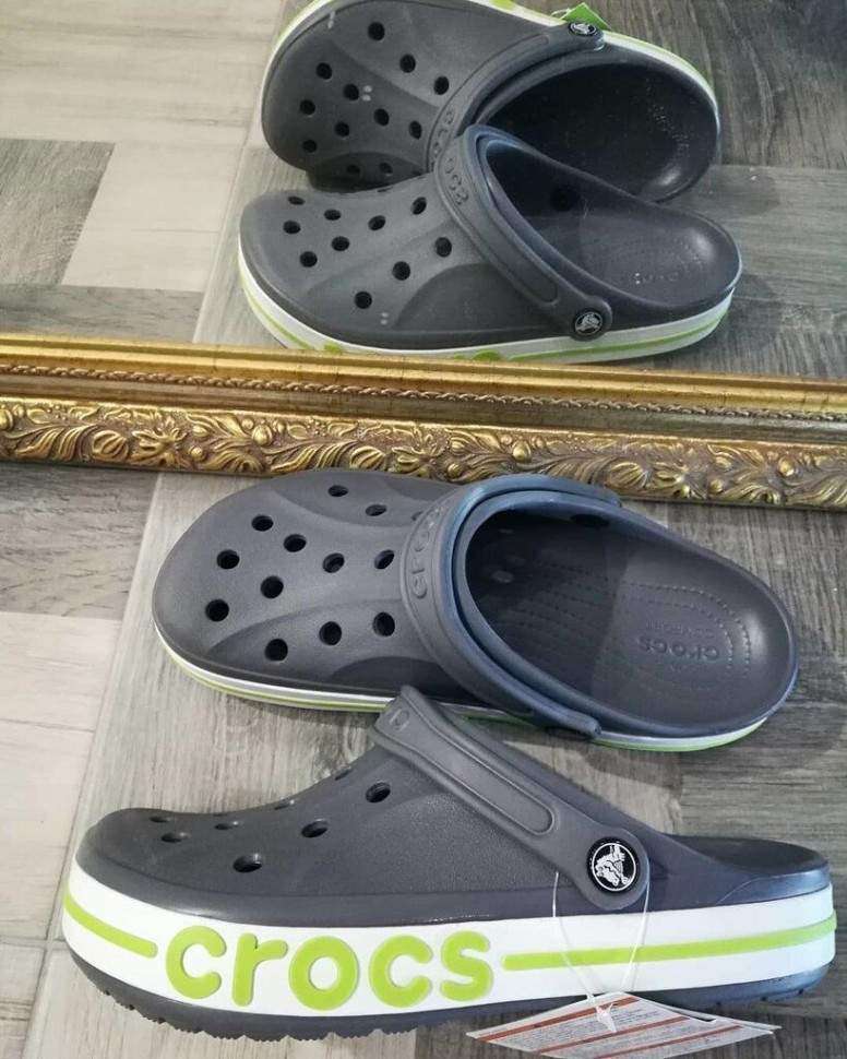 Чоловічі Crocs Баябенд Клог Сірі Bayaband Clog Charcoal Volt Green — фото 2