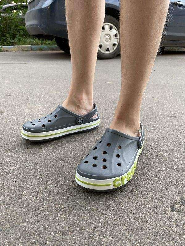 Чоловічі Crocs Баябенд Клог Сірі Bayaband Clog Charcoal Volt Green — фото 3