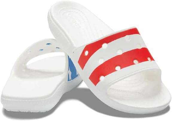Чоловічі Crocs Слайд Білі Американські Classic American Flag Slide — фото 1