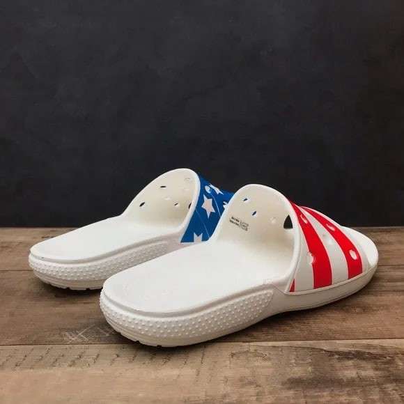 Чоловічі Crocs Слайд Білі Американські Classic American Flag Slide — фото 12