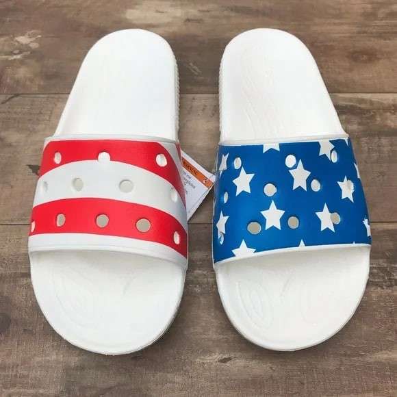 Чоловічі Crocs Слайд Білі Американські Classic American Flag Slide — фото 15