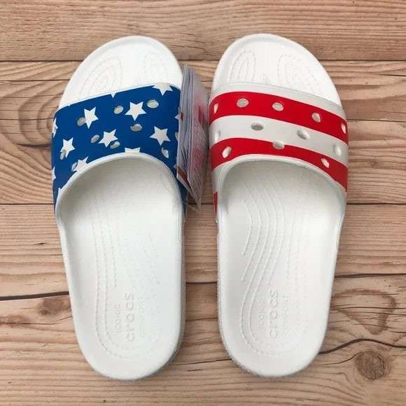 Чоловічі Crocs Слайд Білі Американські Classic American Flag Slide — фото 3