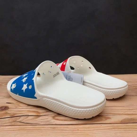Чоловічі Crocs Слайд Білі Американські Classic American Flag Slide — фото 5