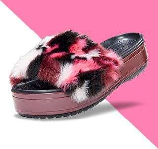 Жіночі шльопанці Crocs Crocband Slide Platform So Luxe Clog Black / Burgundy — фото 12