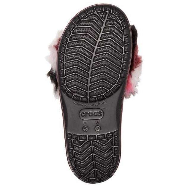 Жіночі шльопанці Crocs Crocband Slide Platform So Luxe Clog Black / Burgundy — фото 5