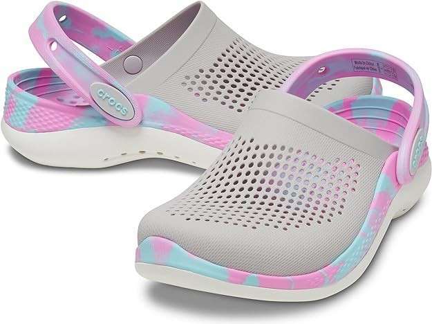 Дитячі Crocs для дівчинки Literide 360 Marbled Clog Pearl White Multi