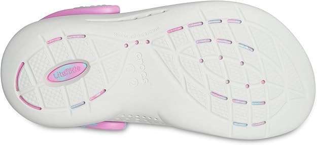 Дитячі Crocs для дівчинки Literide 360 Marbled Clog Pearl White Multi — фото 5