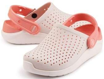 Дитячі Crocs для дівчинки LiteRide Kids Clog Grey/Powder/White — фото 1