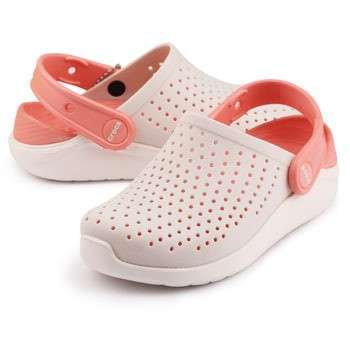 Дитячі Crocs для дівчинки LiteRide Kids Clog Grey/Powder/White — фото 8