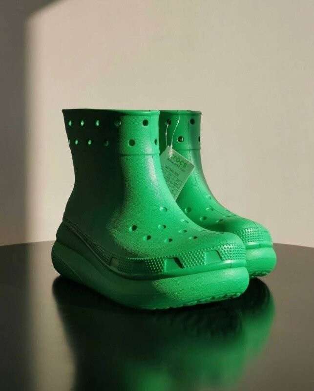 Жіночі гумові чоботи Crocs Crush Rain Boot Grass Green — фото 2