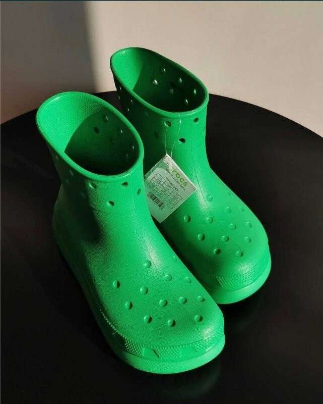 Жіночі гумові чоботи Crocs Crush Rain Boot Grass Green — фото 3