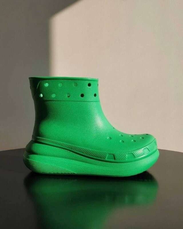 Жіночі гумові чоботи Crocs Crush Rain Boot Grass Green — фото 4