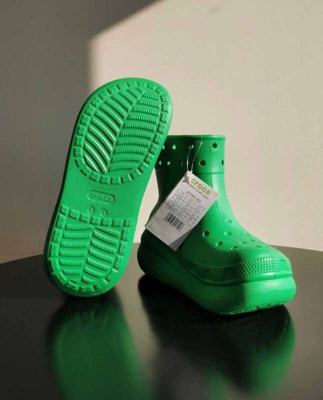 Жіночі гумові чоботи Crocs Crush Rain Boot Grass Green — фото 5