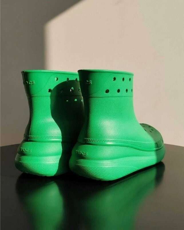 Жіночі гумові чоботи Crocs Crush Rain Boot Grass Green — фото 6